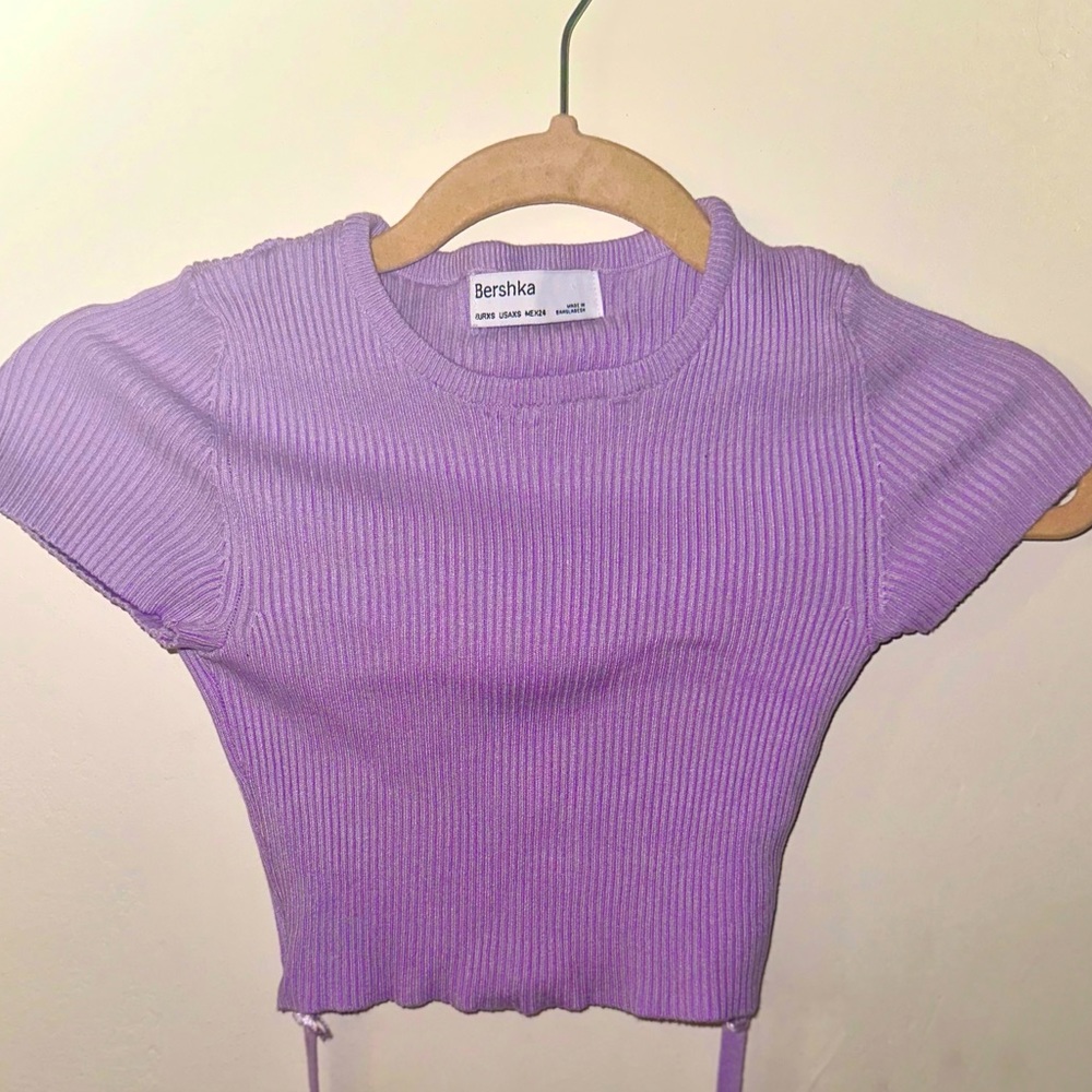 Crop top Purple. 💜 #Bershka